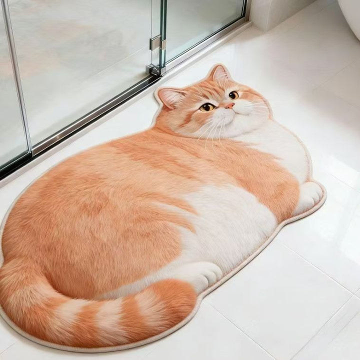 Cat-Shaped Area Rug
