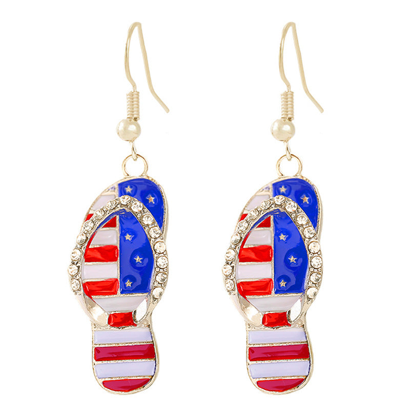 Women nan enamel horseshoe earrings with star motif and fishhook closure Kalsten