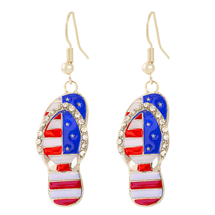 Women nan enamel horseshoe earrings with star motif and fishhook closure Kalsten