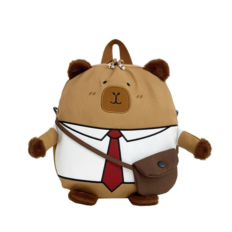Plush backpack with funny bear design Kalsten