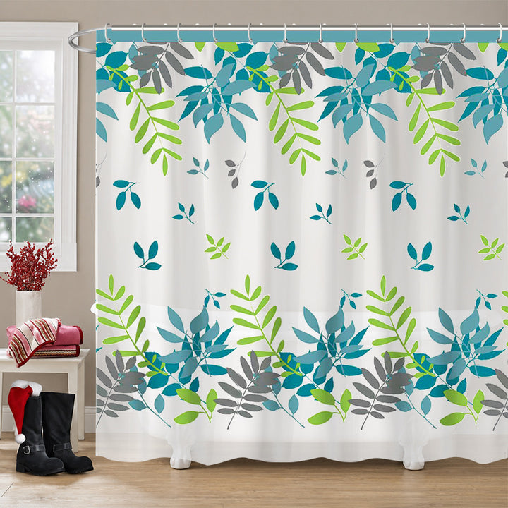 Leaf Motif Shower Curtain Kalsten