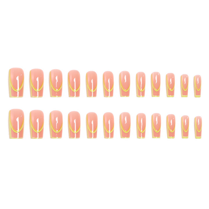 Artistic Nail Tips with Geometric Design Kalsten