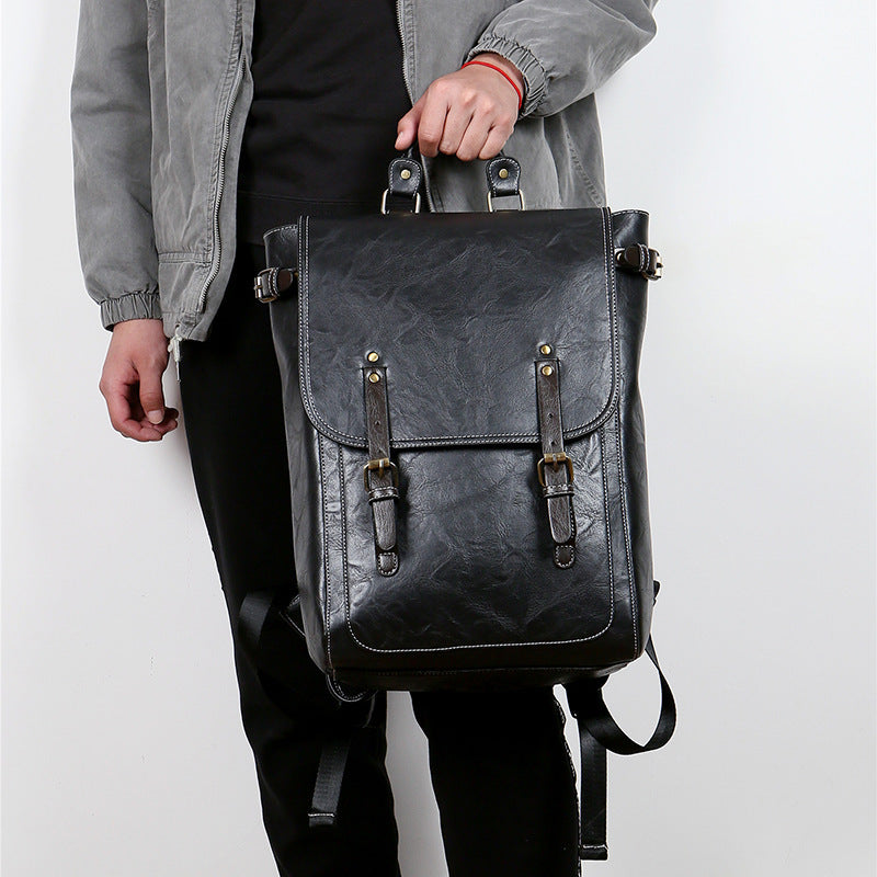 Elegant Laptop Backpack with High-Quality Synthetic Leather Coating Kalsten