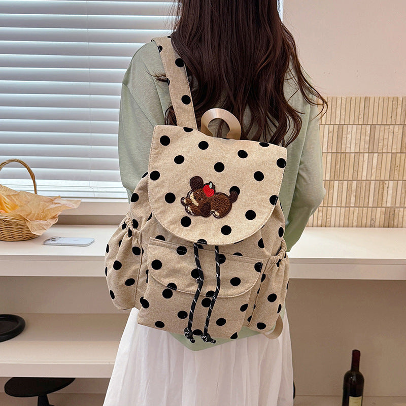 Playful Polka Dot Themed Backpack Kalsten