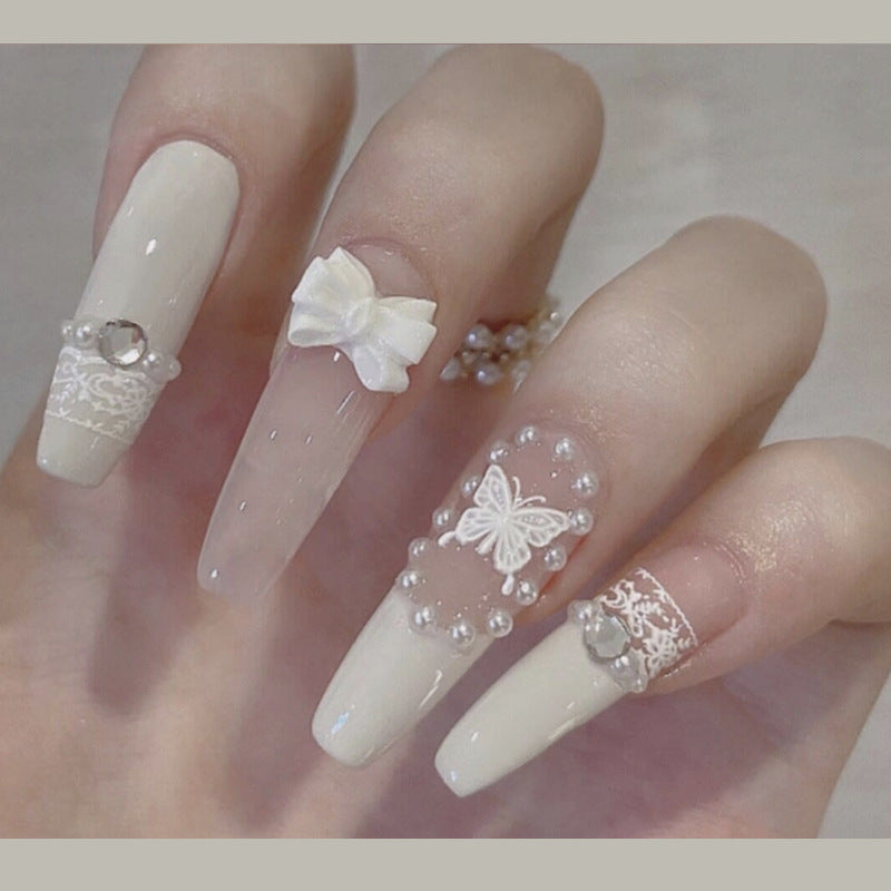 Elegant Acrylic French Tip Nail Extensions