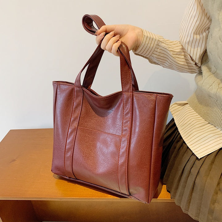 Classic Faux Leather Tote Bag Kalsten