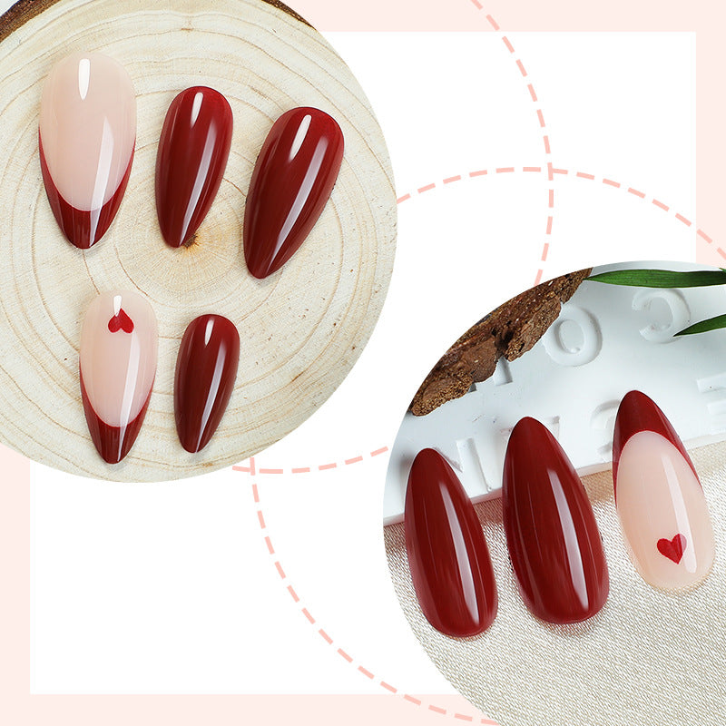 Press-On Nail Art Collection with Heart and Ombre Designs Kalsten