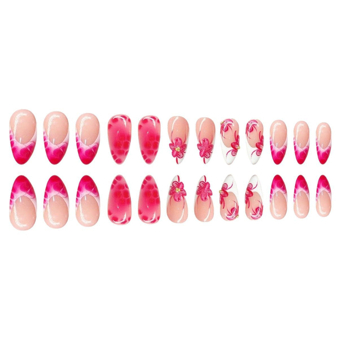 Artistic Floral Stiletto Nail Art Kalsten