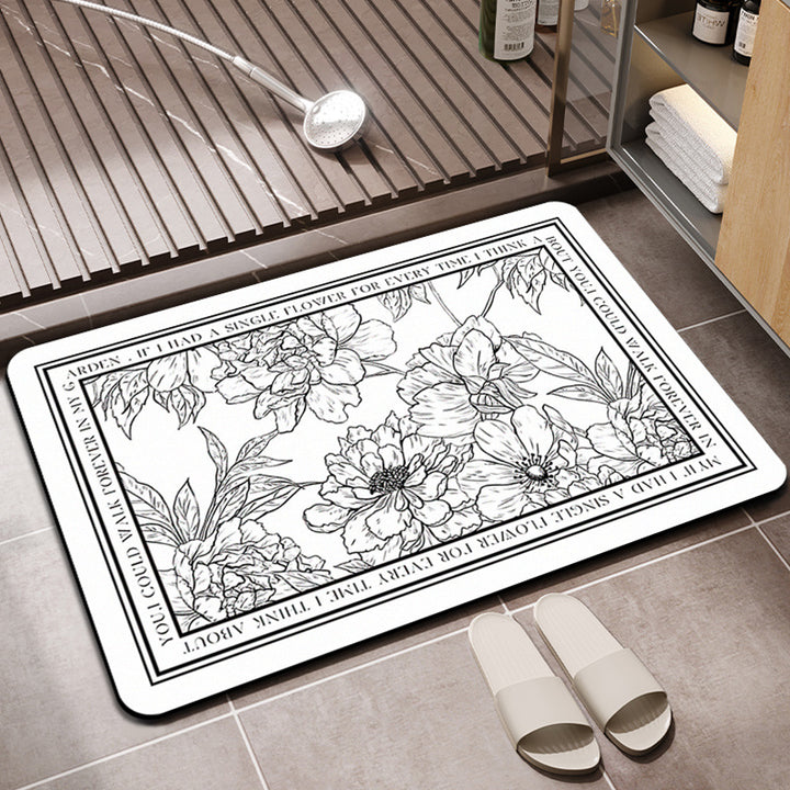 Inspirational Quote Bath Rug