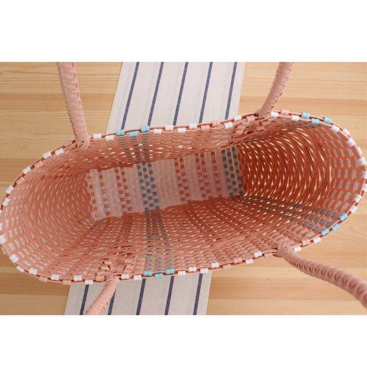 Braided Tote Bag with Colorful Design Kalsten