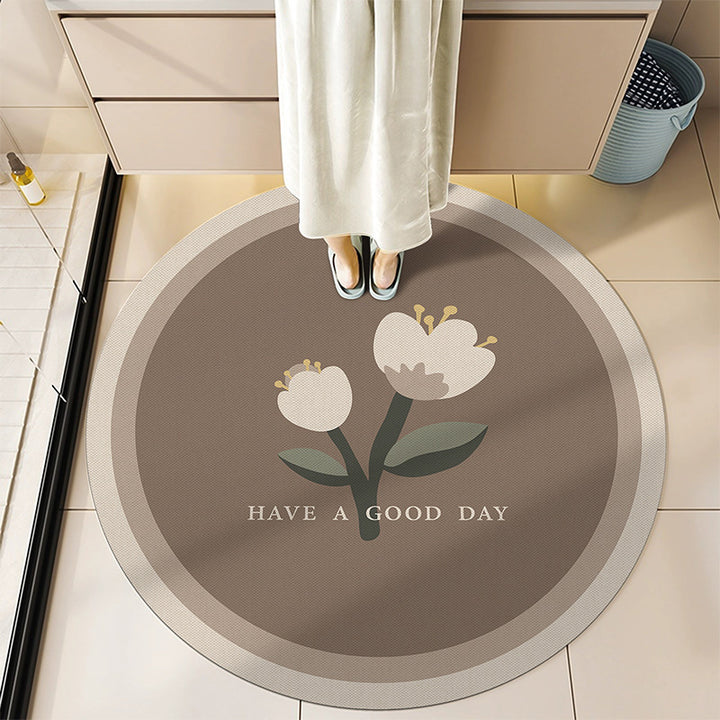 Round Decorative Bath Mat Kalsten