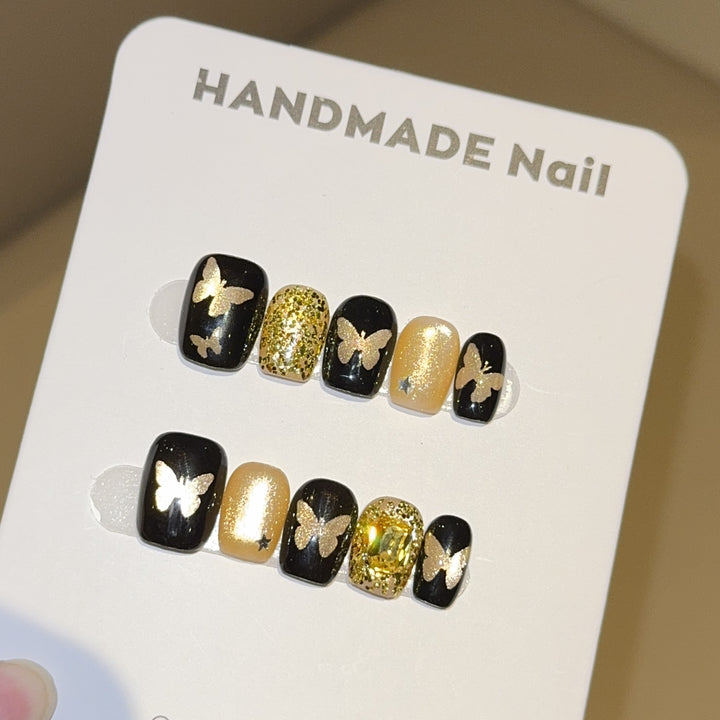 Artificial nails with elegant butterfly design Kalsten