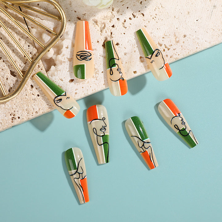 Creative line design artificial nails Kalsten