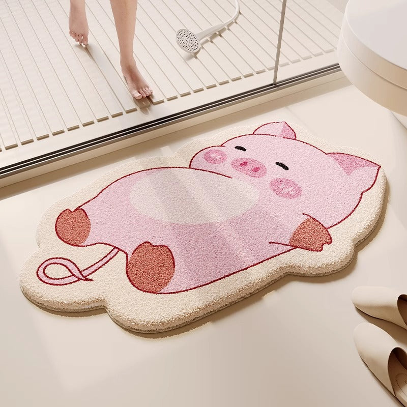 Cute Croissant-Shaped Bath Mat