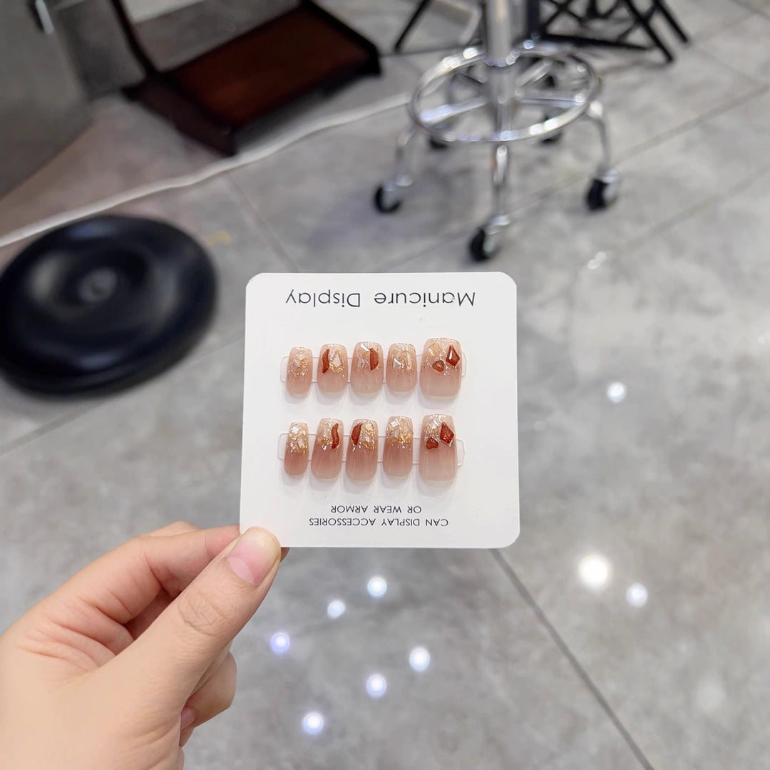 Luxurious Decorative Press-On Nail Set Kalsten