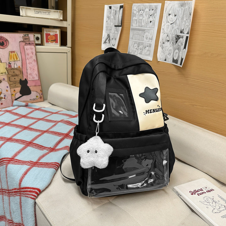 Cozy Plush Star-Embellished Backpack Kalsten