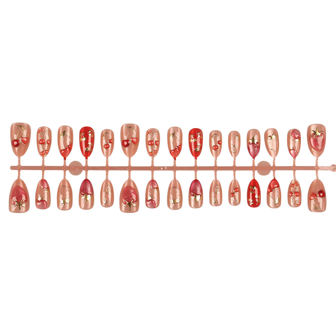 Artistic Fruit-Themed Press-On Nails