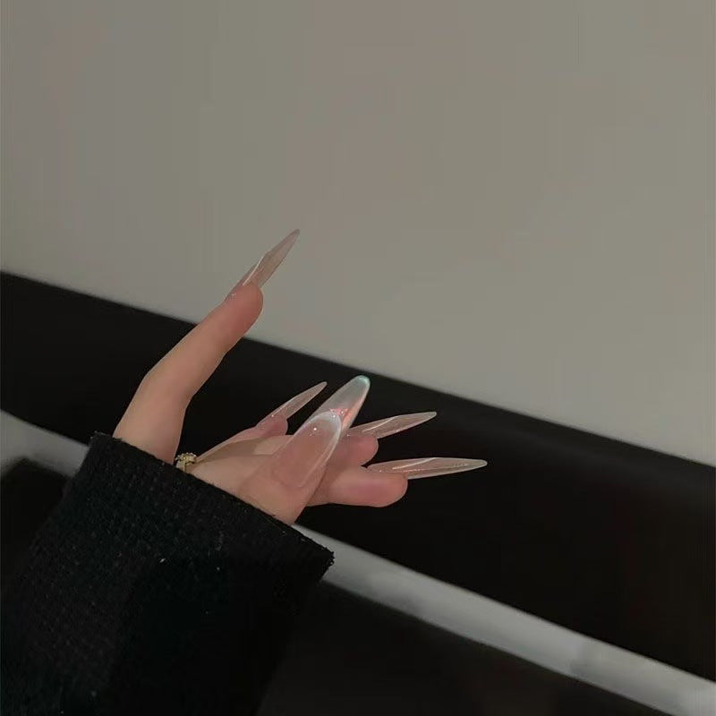 Glossy Stiletto Nail Extensions