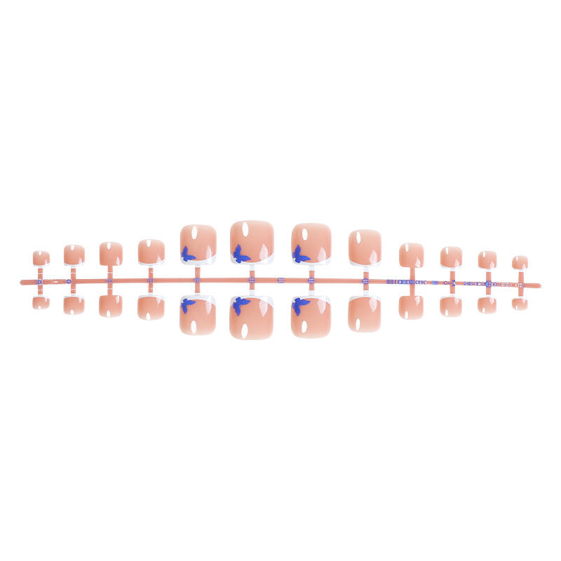 Elegant Press-On Nail Set with Whimsical Butterfly Designs Kalsten