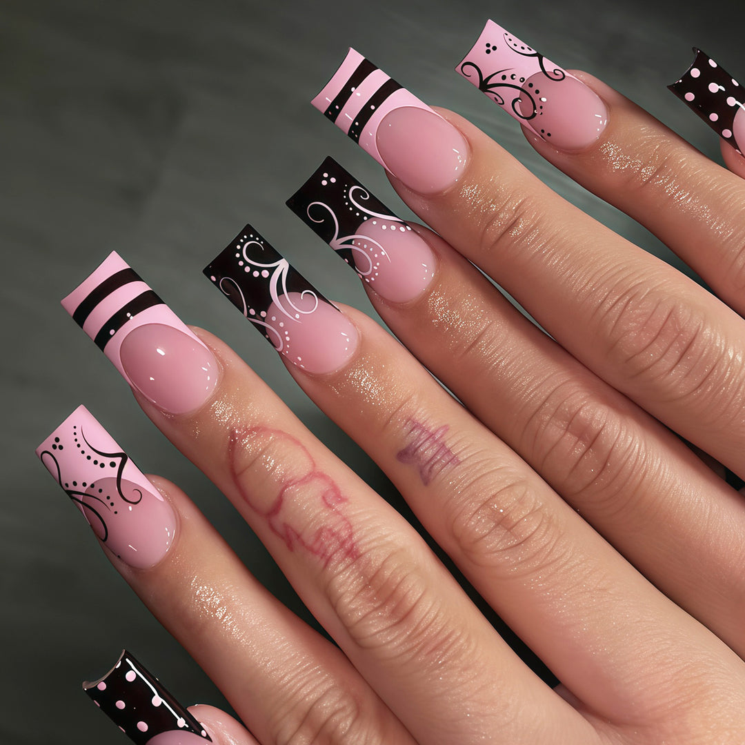 Decorative Artistic Stiletto Press-On Nails Kalsten