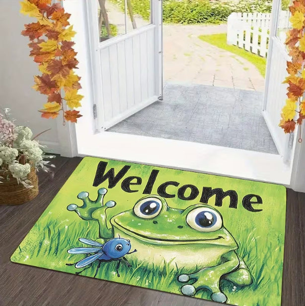Cute Cartoon Frog Welcome Mat Kalsten