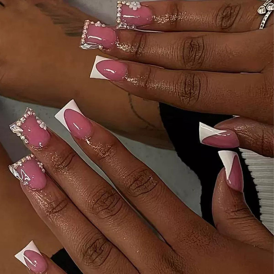 Glamorous Floral-Embellished Nail Art Extensions Kalsten