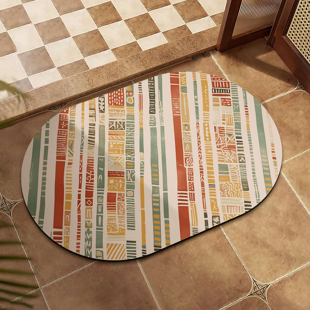 Abstract Patterned Bathroom Mat