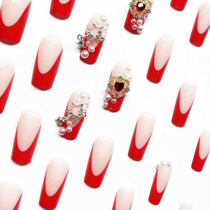 Glamorous Rhinestone-Embellished Press-On Nail Set Kalsten