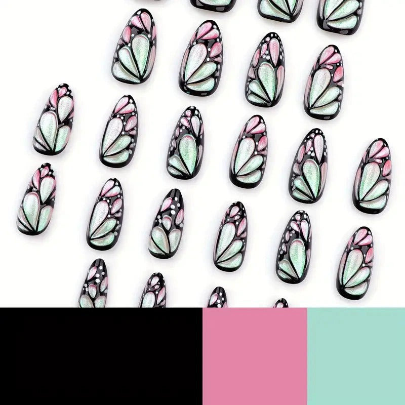 Artistic Butterfly-Inspired Nail Art Extensions Kalsten