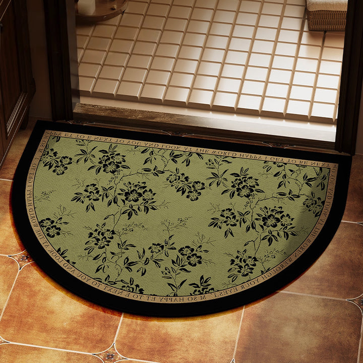 Floral Design Bathroom Mat