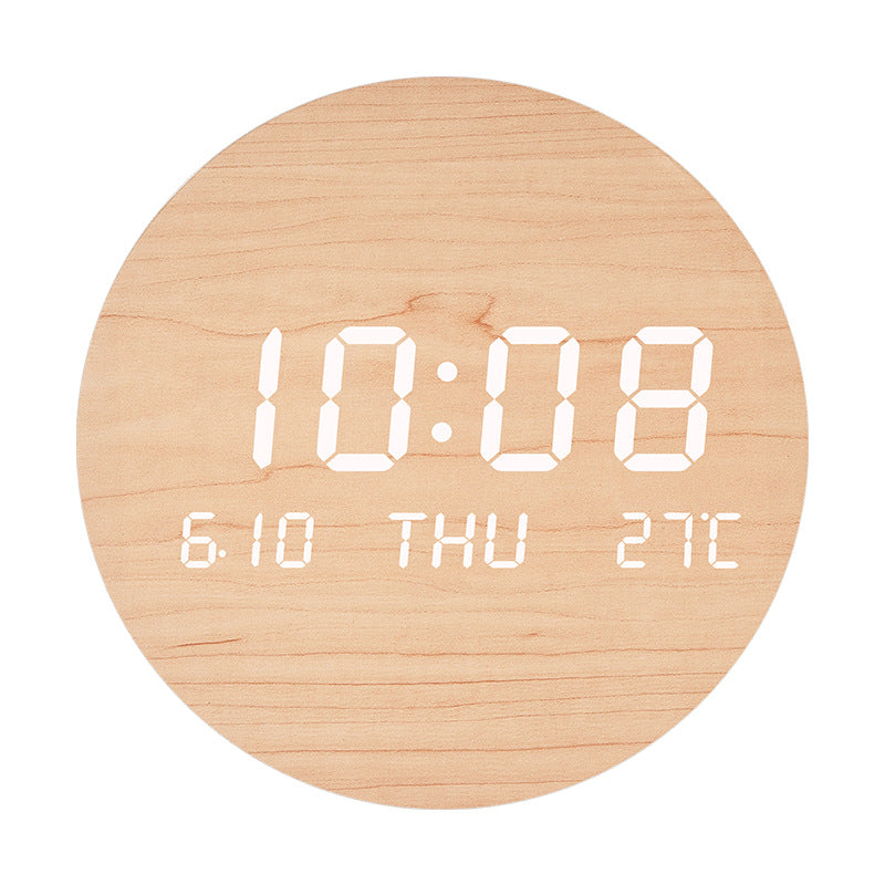 Elegant table clock in modern wood design Kalsten
