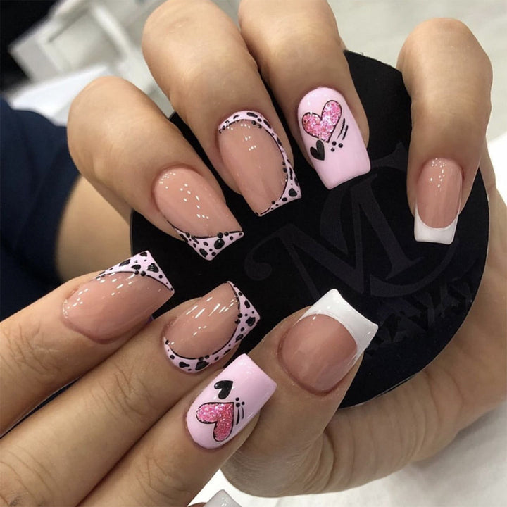 Artistic Nail Art with Heart and Animal Designs Kalsten