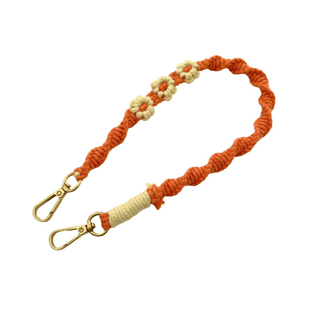 Macrame Dog Leash with Floral Accents Kalsten
