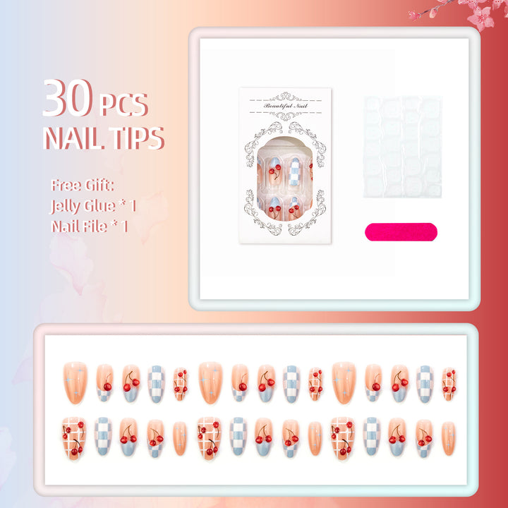 Cherry Blossom Themed Press-On Nail Set