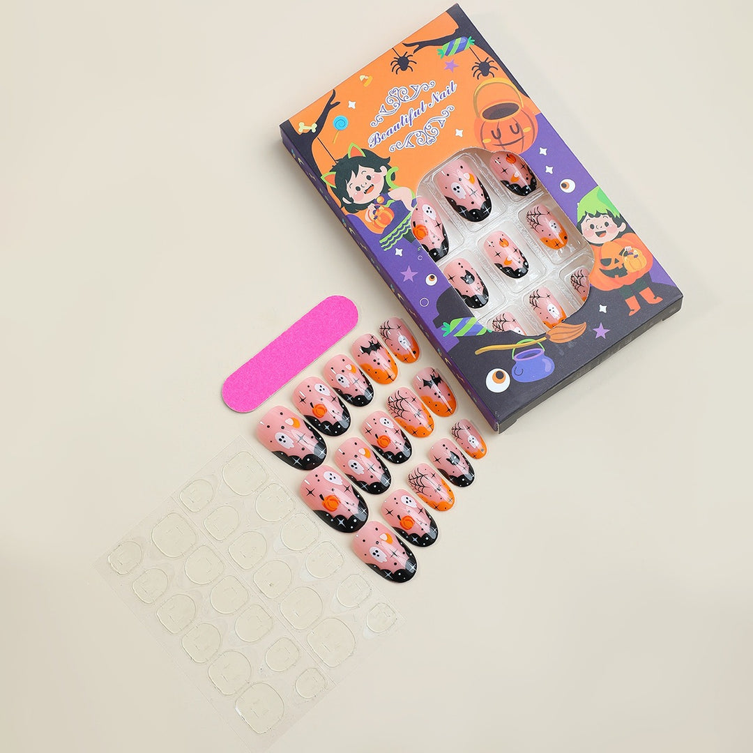 Artificial artificial nails with creepy Halloween designs Kalsten