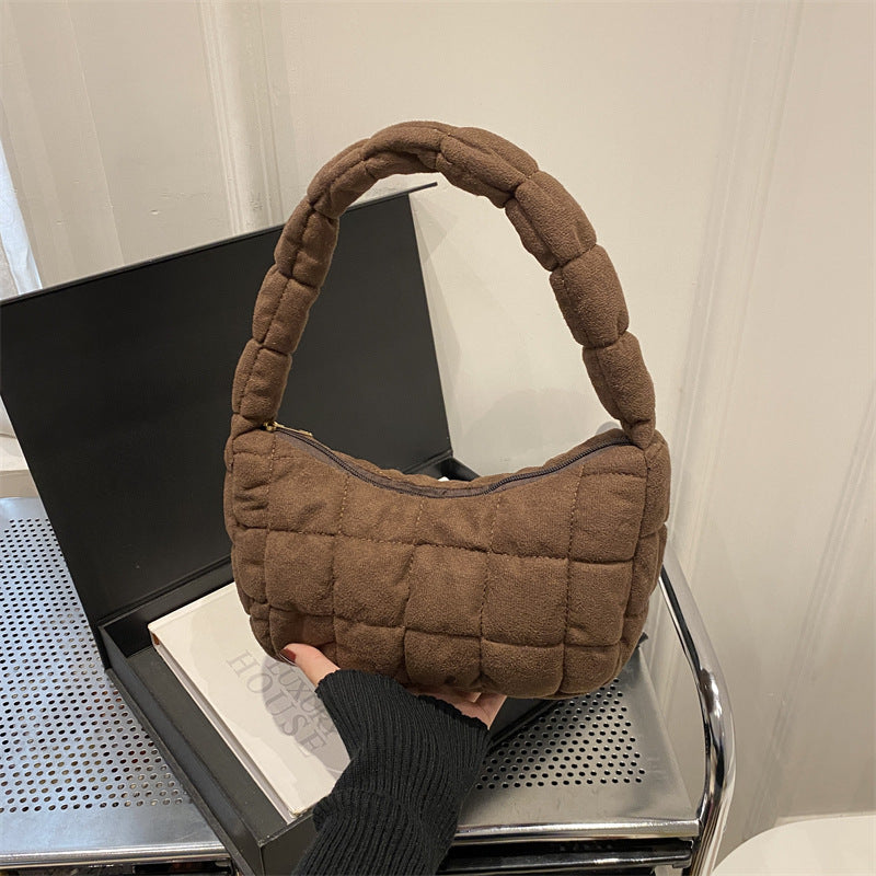 Plush Quilted Handbag