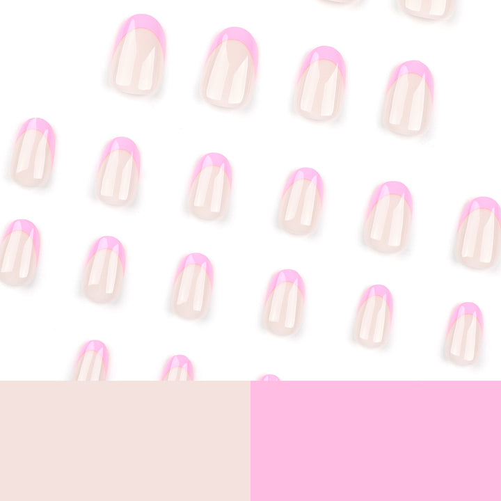 Artistic Nail Art with Gloss Finish and Elegant French Tip Kalsten