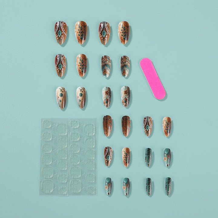 Artificial nails in ethnic design Kalsten