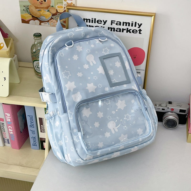 Whimsical Star-Print School Backpack Kalsten