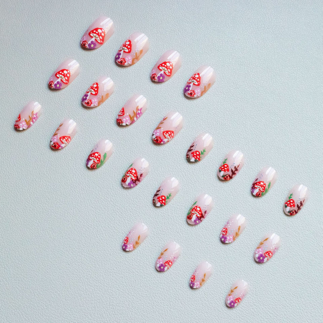 Whimsical Mushroom Nail Art Kit