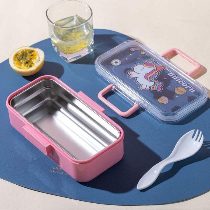 Cartoon-Themed Stainless Steel Lunch Box