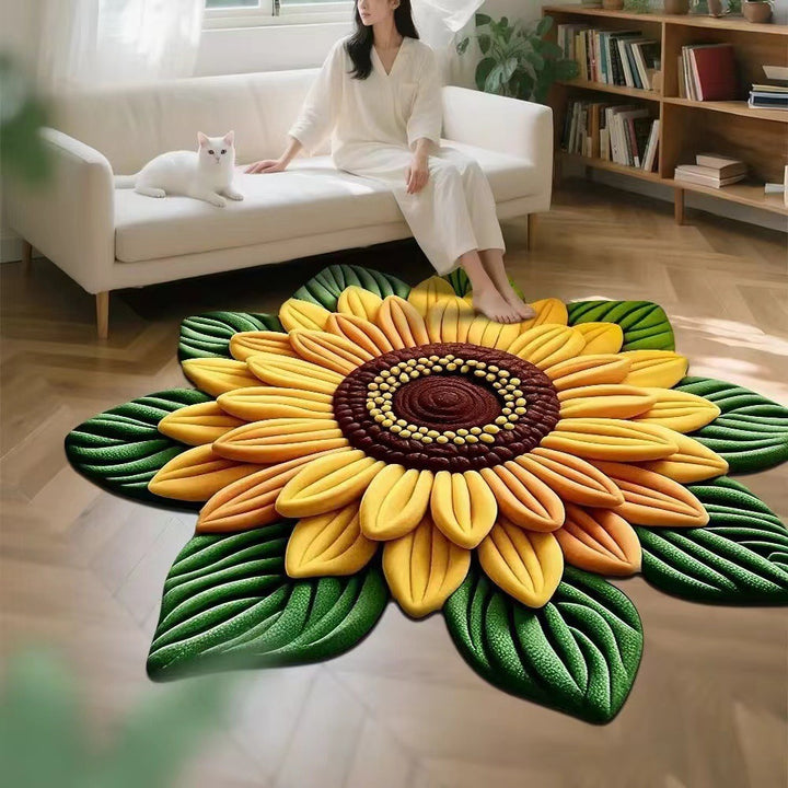 Floral-Themed Memory Foam Area Rug Kalsten