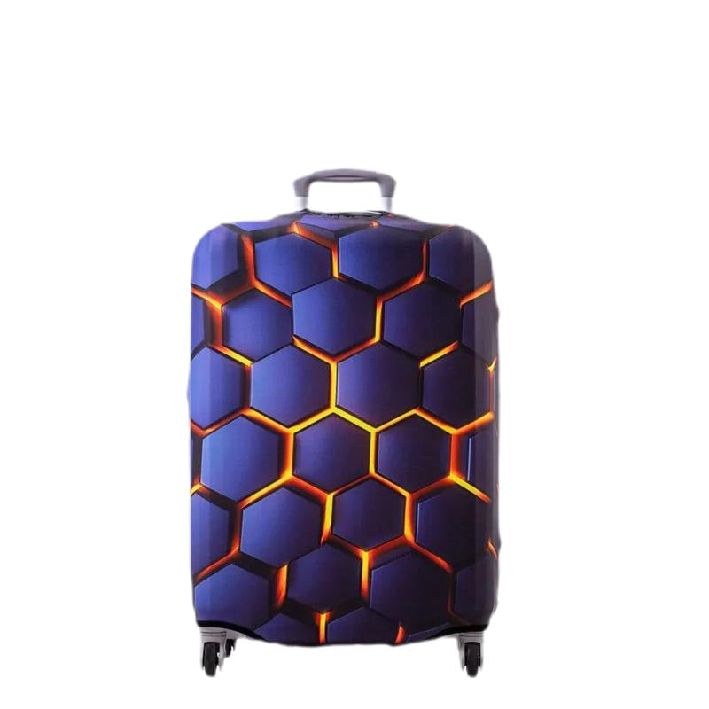 Unisex hard-shell cabin trolley with vintage travel illustration, 360° swivel wheels and telescopic handle Kalsten