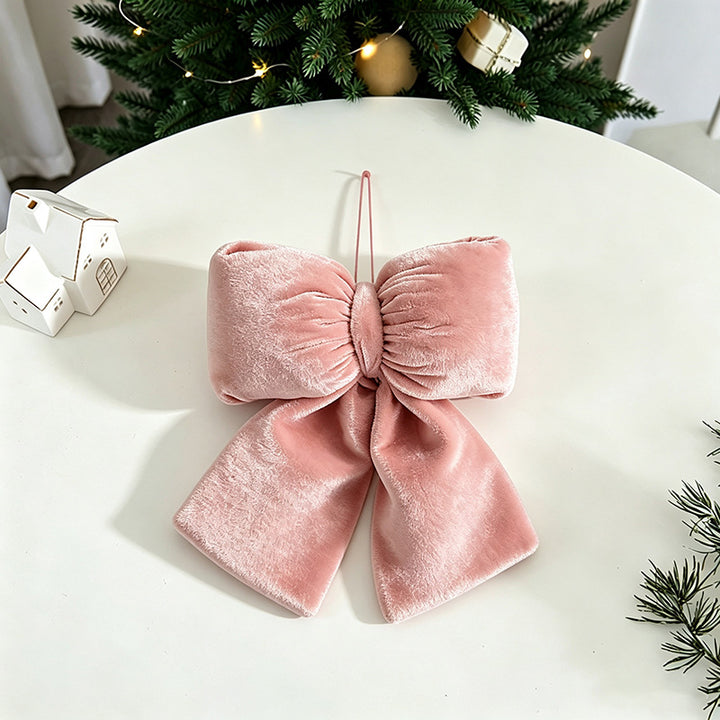 Decorative Plaid Fabric Bow Ornament