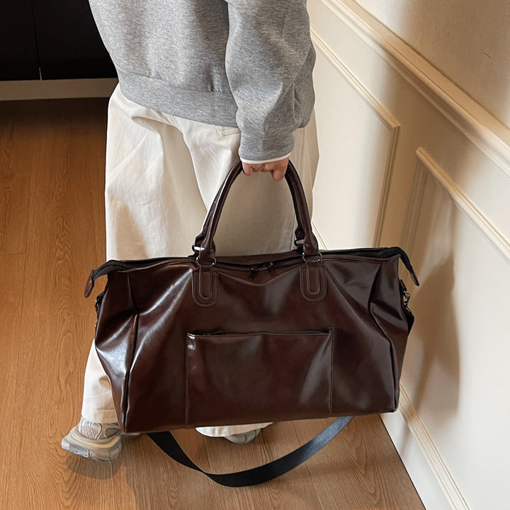 Durable Leather Travel Duffel