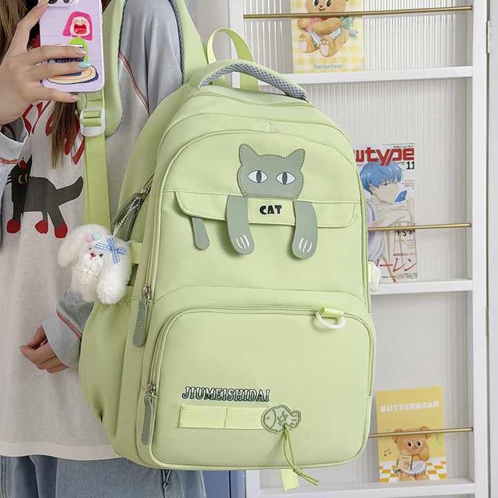 Playful Cat-Themed School Backpack Kalsten
