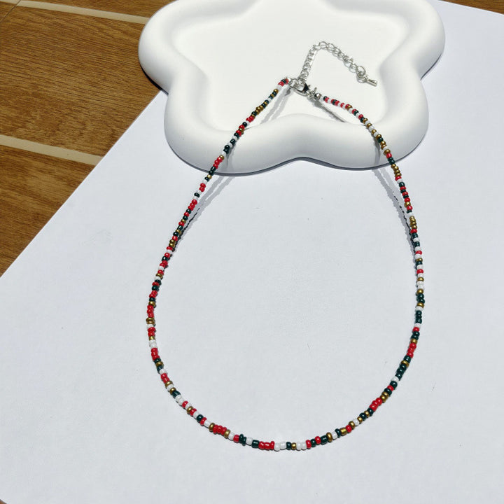 Handcrafted Beaded Choker Necklace Kalsten