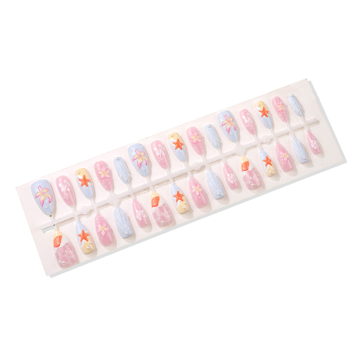 Artistic Ocean-Inspired Press-On Nail Art Set Kalsten