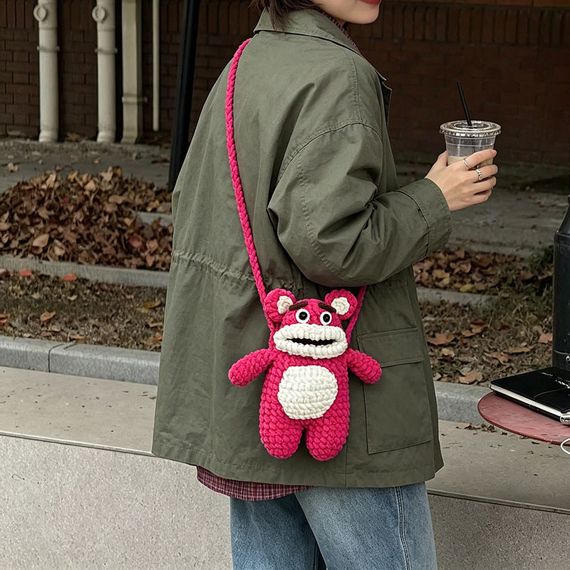 Cute Character Plush Crossbody Bag