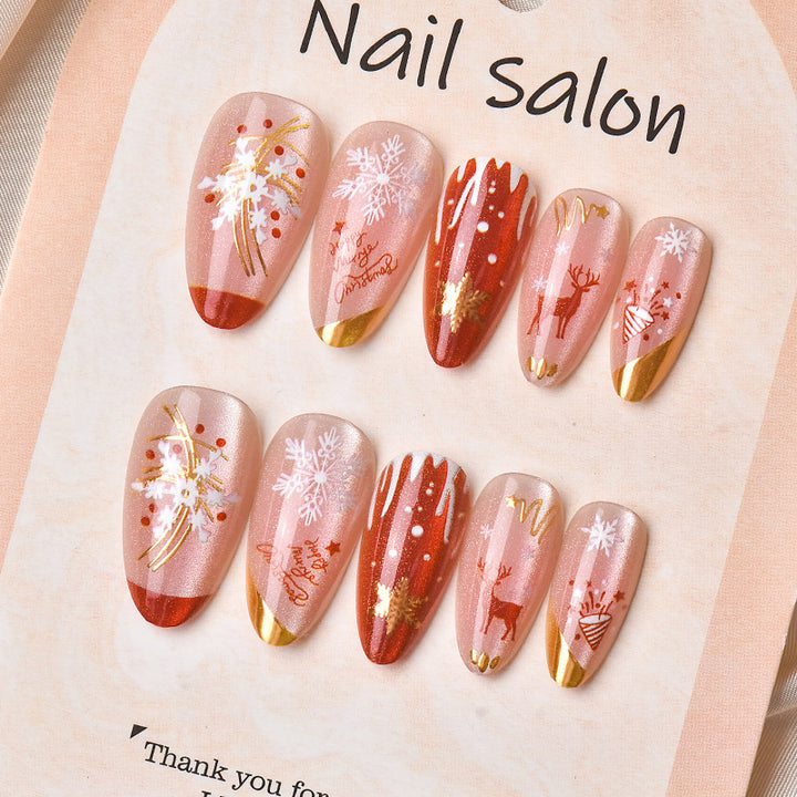 Seasonal Festive Press-On Nail Art Set